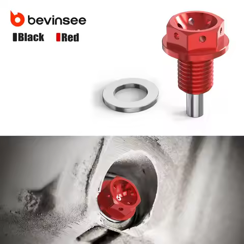 BEVINSEE Oil Drain Plug Magnetic M12x1.5 Sump for BMW E90 E91 E92 E93 325i 328i 330i 335i 2005-2013,