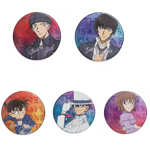 Detective Conan Anime Badge Haibara Ai Kaito Kid Anime Pin Brooch Button Badge Cute Collectible Gift