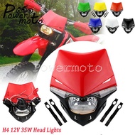 Front Hi/Lo Beam Headlight 12V LED Universal Supermoto For CRF XR YZ WR RM DRZ SX EXC SX-F KX KLX 12