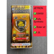 JETRON 1.2L 15W50 FULLY SYNTHETIC ESTER DOUBLE LUBRICANT MINYAK HITAM RS150 RS MINYAK OIL ENGINE OIL