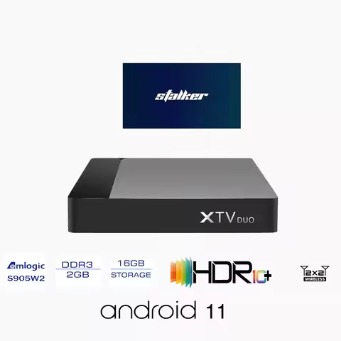 XTV Duo Box Amlogic S905W2 2GB 16GB Dual Android 11 4k Middleware Stalker Player Box