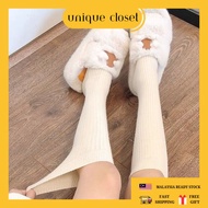 Unique Closet 1 Pair Plain Sock Thigh High Socks Women Socks Stocking Stoking Stokin Muslimah 袜子