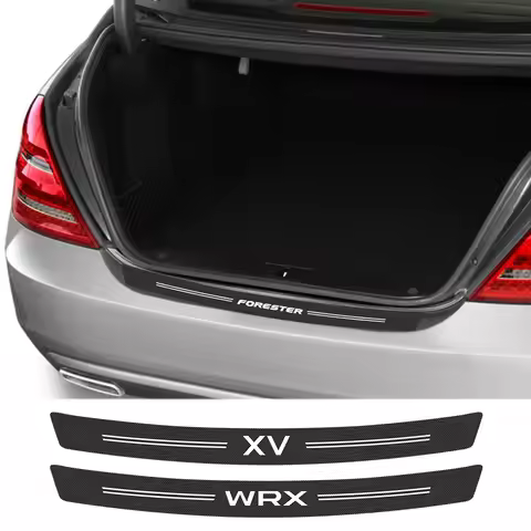 Carbon Fiber Pattern Car Rear Bumper Trunk Stickers For Subaru Forester XV BRZ Crosstrek Ascent WRX 