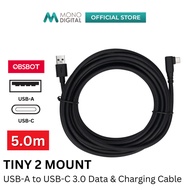 OBSBOT USB-A TO USB-C USB 3.0 CABLE, SUPPORT FAST AND STABLE POWER & DATA TRANSFER - 5 METER (16FT) 