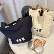 （ALO） Korea E-Dongdaemun 25 New Ins Style Double-Sided Embroidered Canvas Bag Shoulder Bag Lazy Styl