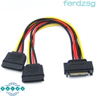 JENNIFERDZSG Hard Disk Power SATA II High Quality Power Extension Cable PSU Extension Cable 1 To 2 Extension Cable Power Splitter Cable SATA Male To 2 Female SATA Power Cable