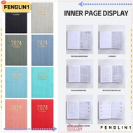 FENGLIN 2024 Agenda Book, Pocket A7 Diary Weekly Planner, Portable with Calendar To Do List English Notepad Students