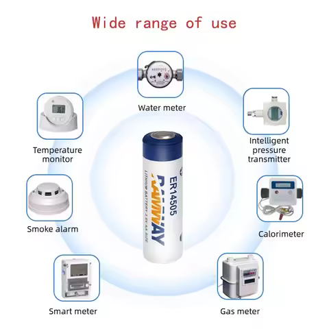 ER14505 3.6V Lithium Battery 2700mAh for Smart Water Meter Gas Meter Electric Meter Servo Drive Alar
