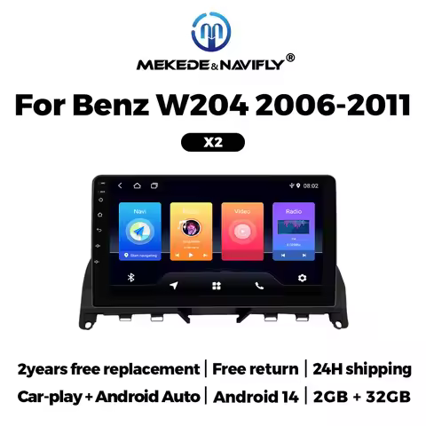 NaviFly 9'' 2 Din Head Unit Autoradio Android All In One Car Radio Video Player For Mercedes Benz C-