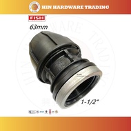 Brand Fish Push Fit PolyPropylene PN16 Compression Fittings 63mm x 1-1/2" Female Threaded Adaptor FT