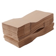 (XOEB) 100PCS Square Bottom Food Paper Bags Kraft Paper Bags Breakfast Paper Bags for Food