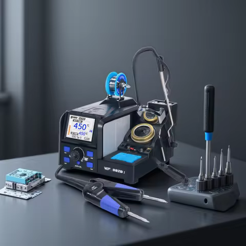 WEP 982D-I Precision Soldering Station Tweezers Rework Station For Micro Component, 4 Preset Channel