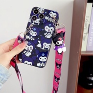 Samsung Galaxy ON7 2016 ON7 C7 Pro C9 C9 Pro A03 A03 Core 2015 J2 Prime A04 A04E M04 F04 A05 A05S A24 4G Cartoon Kulom IPhone Case with Doll and Long Lanyard