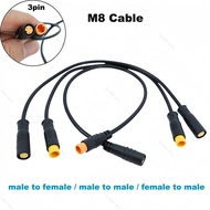 0.2m/0.3m M8 Cable 3 pin Electric Bicycle Butt Wire Plug Male Female signal Cord for Ebike E-Bike Di