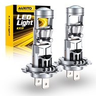 AUXITO 2Pcs H7 LED Projector Headlight Canbus Wireless Plug And Play H7 Headlight Lens Left-Hand Dri