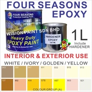 1L ( 1 LITER ) EPOXY FLOOR PAINT ( FOUR SEASONS ) CAT EPOXY LANTAI / Heavy Duty Protection / CERAMIC TILE CEMENT / wpc