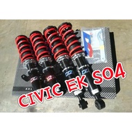 D2 CIVIX EK SO4 HI LOW BODY SHIFT Adjustable Absorber Coilover spring 1set 4pc
