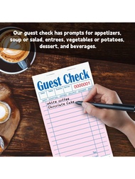 Guest Checks For Servers, Single Part, Server Note Pads, Guest Check Pads, Waitress Notepad, Perfora
