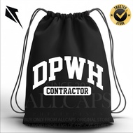 HIGH QUALITY DPWH CONTRACTOR DRAWSTRING BAG CANVAS BACKPACK