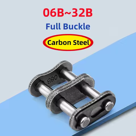 06B~32B Carbon Steel Full Chain Buckle Double Rows Short Pitch Roller Chain Join Link