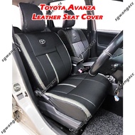Semi Leather PVC Car Seat Cover - Toyota Avanza (Black Base & Light Grey Lining) - Sarung Kusyen Hit