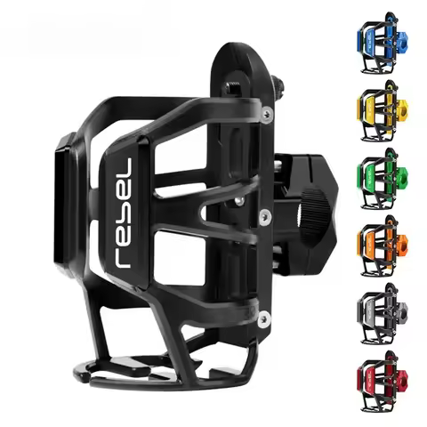 Motorcycle Water Bottle Cage Drink Cup Holder Mount Accessories For Honda Rebel 300 Rebel 500 CMX Re