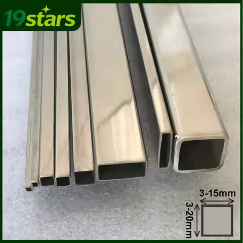 304 Stainless Steel Square Tube 3x3 4x4 4x6 5x5 5x10 6x6 6x8 7x7 8x8 9x9 10x10 12x12 15x15 10x20mm W