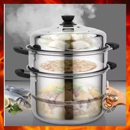 ❁siomai steamer Stainless Steel 3 Layer Steamer Cooking pots Cooking Pan Kitchen Pot Siomai Steamer