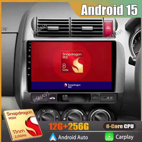 Android 15 2K QLED Stereo For Honda Jazz 1 GD 2001 - 2008 Fit 2001-2009 Car Radio Multimedia Video P