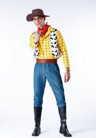 【Eco-friendly】 Toy Story Cosplay Costume Sheriff Woody Pride Cowboy Outfit Halloween Carnival Party