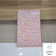 MERAH [ SEAL ] Journal Decoration Diary Sticker Cat Picture Sticker Pink Cat Mr. DIY DIY DIY