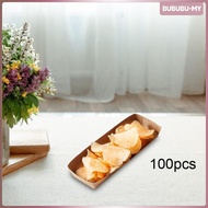 [BububuMY] 100 Pieces Paper Food Boats Serving Trays Heavy Duty Packaging Tray Food Serving Boats fo