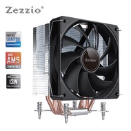 Zezzio V2 ZH-C400 4ท่อความร้อน CPU เครื่องทำความเย็น120มม. CPU ระบายความร้อนฮีทซิงค์พัดลม Intel 115X 20XX แอมป์ AM5 AM4หม้อน้ำ