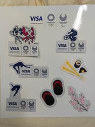 TOKYO 2020 VISA 東京奧運紀念款 背膠 造型刺繡貼 刺繡布貼 燙布貼 補丁