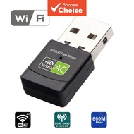 AC600 Free Drive Dual Band USB Wireless Adapter 2.4G 5G for Desktop Laptop 600M No Driver Required w