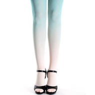 Ivory-mint ombre gradient pantyhose tights