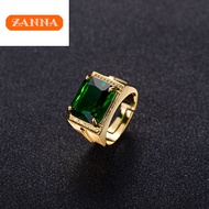 916 original gold cincin lelaki batu original Emerald ring for men style