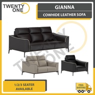 GIANNA HALF LEATHER / FABRIC SOFA (1 /2 /3 SEATER AVAILABLE)