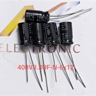 (Combo of 10) Capacitor 400V3.3UF 3.3UF400V 400V 3.3UF Size 6x12mm 100% new genuine NICHICON (combo)