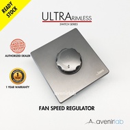 reTouch Ultra Rimless Rotary Knob Fan Speed Regulator Frameless Switch Socket for Ceiling Fan [GRAY]