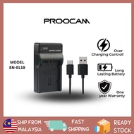 ready stock PROOCAM NIKON EN-EL19 USB battery charger for Camera S6900 S100 S33 S6500 S2500
