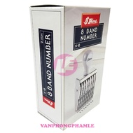 Shiny N18 9mm high 8-digit rotating stamp (Piece)