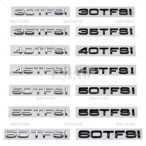 Car Styling 30 35 40 45 50 55 60 TFSI ABS Adhesive Emblem Rear Trunk Badge Sticker Decal for Audi A4