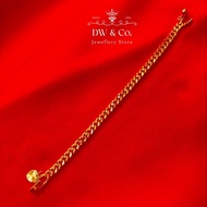 DW & Co. Jewellery Emas Bangkok Korea 24K Gold Plated Bracelet Gelang Tangan Love Clip (2cm)