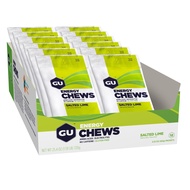 GU Energy Chews, Salted Lime Energy Gummies with Electrolytes, Vegan, Gluten-Free, Kosher, Caffeine-