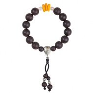 [VE] 1 ชิ้น สร้อยข้อมือ เม็ดไม้หอม เงินแท้ S925 คุณภาพสูง มีเม็ดอำพัน ให้ความหมายของความมงคลและความเ
