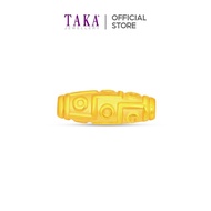 TAKA Jewellery 999 Pure Gold Charm Tibetan Dzi