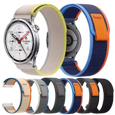 20/22mm Trail Nylon Loop Strap for Xiaomi Watch 5 S5 S4 S3-2 Oneplus Watch 4 3 Lite Band OPPO Watch 