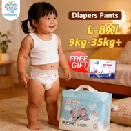 Xiiliibaby Diaper Pants L-8XL For Chubby Baby Super Absorbent Full Wrap All-Round Leakproof Breathab