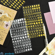 JENNIFERDZ Number Sticker PET 1 Sheet Scrapbooking Album Journaling Planner Decoration Tools
